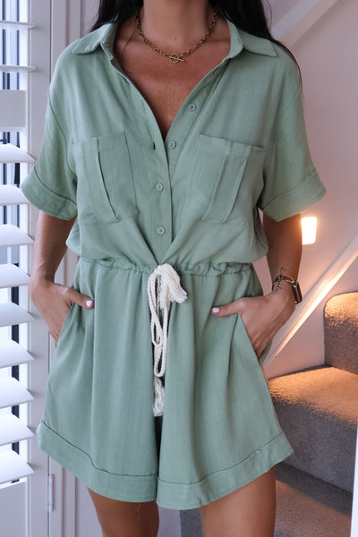 Sandy Playsuit - Khaki