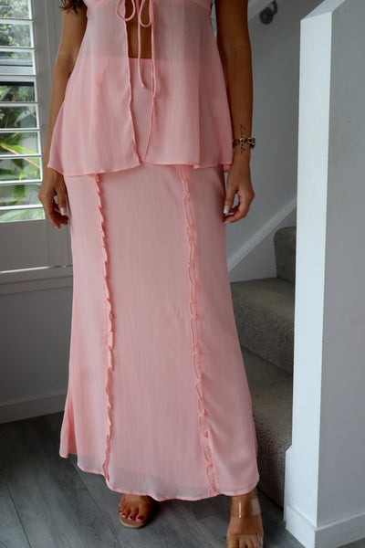 Angel Maxi Skirt - Pink