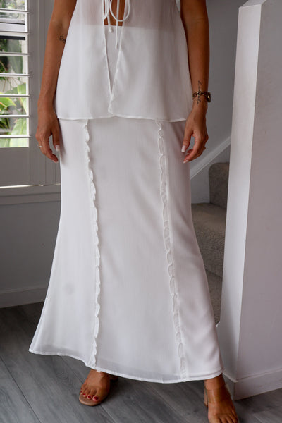 Angel Maxi Skirt - White