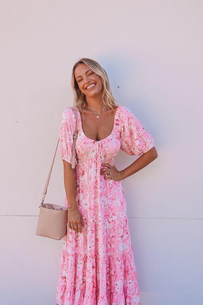 Maddy Midi - Pink Floral