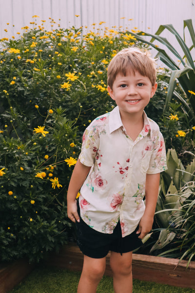 Kid's Button Up Shirt - Exclusive Floral Dream Print