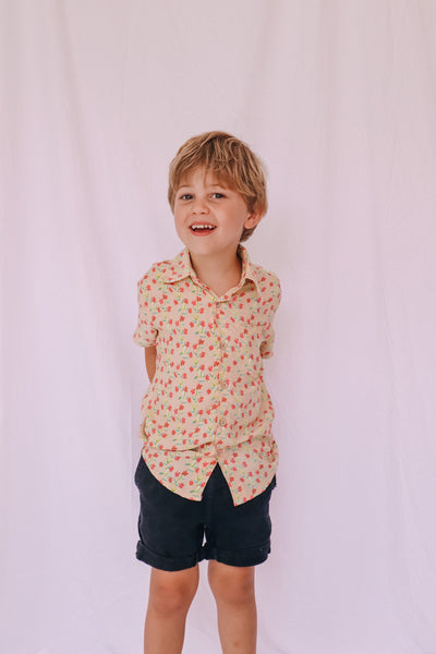 Kid's Button Up Shirt - Forget Me Not