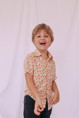 Kid's Button Up Shirt - Forget Me Not
